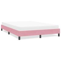 Bedframe zonder matras 160x210 cm fluweel roze - thumbnail