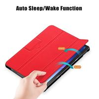 Lunso - Lenovo Tab M10 Plus Gen 3 (3e generatie) - Tri-Fold Bookcase hoes - Rood - thumbnail