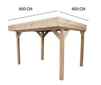 Veranda Overkapping Marcel 44, 400 cm x 400 cm Buitengewoon Boet - Buitengewoon de boet - thumbnail