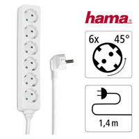 Hama Distribution Panel 6 Sockets Child-proof 1.4 M White - thumbnail