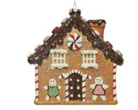 Kerst hanger peperkoekhuis 38 cm - thumbnail