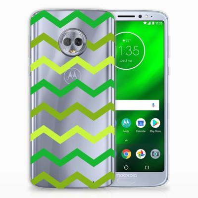 Motorola Moto G6 Plus TPU bumper Zigzag Groen Motorola Moto G6 Plus TPU bumper Zigzag Groen