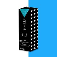 Mini Lavalamp Met Glitters - Zilver/blauw - thumbnail