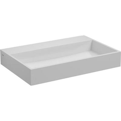 Fontein Clou Mini Wash Me Plus 48x32x7.5cm Mirenaal Marmer Glans Wit (Met Voorbewerkt Kraangat) Fontein Clou Mini Wash Me Plus 48x32x7.5cm Mirenaal Marmer Glans Wit (Met Voorbewerkt Kraangat)