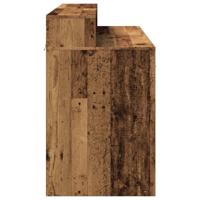 Bureau met LED-verlichting 120x55x91 cm bewerkt hout oud hout - thumbnail