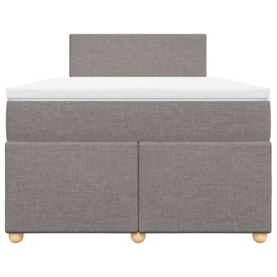 Boxspring met matras stof taupe 120x200 cm - thumbnail