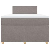 Boxspring met matras stof taupe 120x200 cm - thumbnail