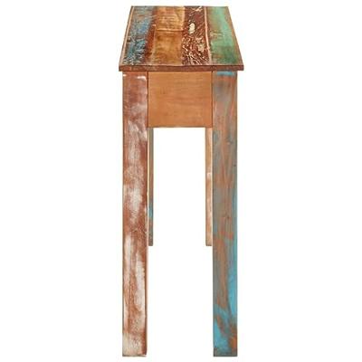 Wandtafel 110x30x75 cm massief gerecycled hout