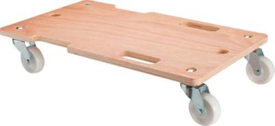 BS Rollen Transportroller | Wiel-Ø 75 mm 150 kg | L600 mm B350 mm | kunststof hout met handvatrand | 1 stuk - A.-ROLLER.350 A.-ROLLER.350