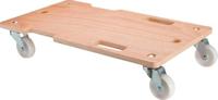 BS Rollen Transportroller | Wiel-Ø 75 mm 150 kg | L600 mm B350 mm | kunststof hout met handvatrand | 1 stuk - A.-ROLLER.350 A.-ROLLER.350 - thumbnail