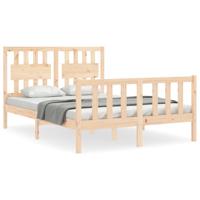 Bedframe met hoofdbord massief hout - thumbnail