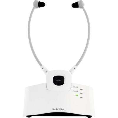 TechniSat STEREOMAN ISI 3 Draadloze stereo draadloze hoofdtelefoon voor televisie en muzieksystemen met dockingstation, wit