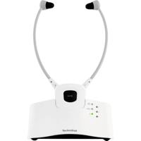 TechniSat STEREOMAN ISI 3 Draadloze stereo draadloze hoofdtelefoon voor televisie en muzieksystemen met dockingstation, wit - thumbnail