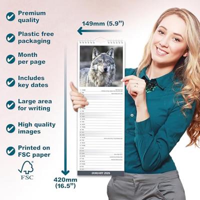 Wolven Kalender 2026 Slimline Wolven Kalender 2026 Slimline