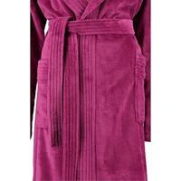Cawö Cawö Dames Badjas met Capuchon 802 - Beere 44/46 - thumbnail