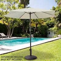 Parasol Aktive Crème Aluminium Staal 270 cm - thumbnail