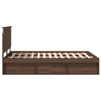 Bedframe Bruin Eiken 140 x 200 cm Massief grenenhout - thumbnail