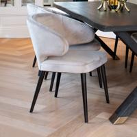 Richmond Eetkamerstoel 'Indigo' Velvet, kleur Khaki - thumbnail