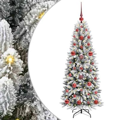 VidaXL Kunstkerstboom wit 120 cm pvc en plastic en staal en pe