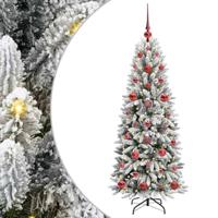 VidaXL Kunstkerstboom wit 120 cm pvc en plastic en staal en pe - thumbnail