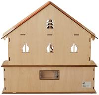 Small Foot - houten adventskalender woonkamer met lichtjes - thumbnail