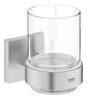 Glas GROHE Start Cube met Houder Supersteel - thumbnail