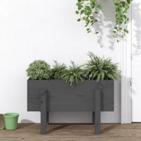 VidaXL Plantenbak 62x30x38 cm massief grenenhout grijs - thumbnail