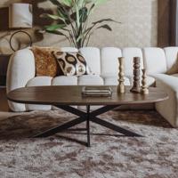 Tower Living Deens Ovale Salontafel 'San Marino' Eiken, 135 x 75cm - thumbnail