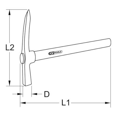 KS Tools 140.1220 1401220 Slakkenhamer 360 g 295 mm 1 stuk(s)