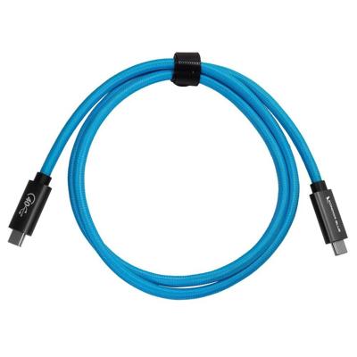 Kondor Blue Thunderbolt 4 USB 4.0 Type C kabel Blazing 40G Speeds 5A 100W recht 3Ft