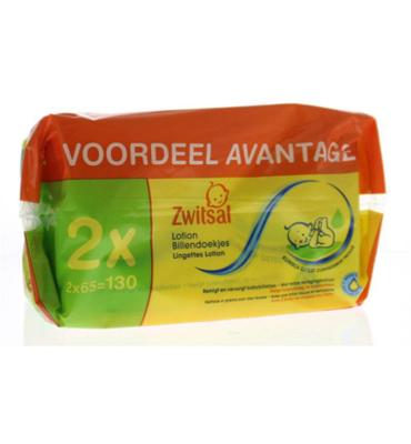 Zwitsal - Billendoekjes Lotion - 2x 65 stuks - thumbnail