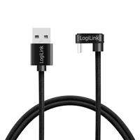 LogiLink CU0192 USB-kabel USB 2.0 USB-C stekker, USB-A stekker 1.00 m Zwart - thumbnail