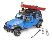 Bruder Jeep Wrangler Rubicon met Kayak and kayaker 1:16 - thumbnail