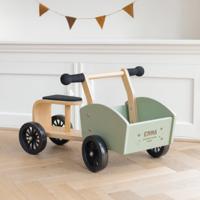 Houten bakfiets met naam - thumbnail