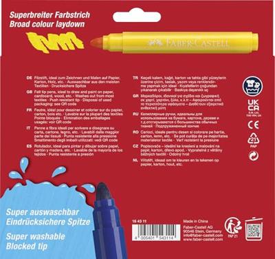 Faber Castell Viltstift Jumbo super wasbaar karton etui