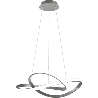 Dimbare LED Hanglamp Rond 27.5W - Natuurlijk Wit 4000K - Mat Nikkel