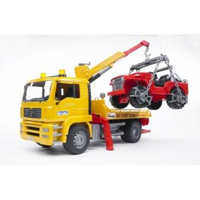 bruder MAN TGA Takelwagen met Jeep modelvoertuig - thumbnail