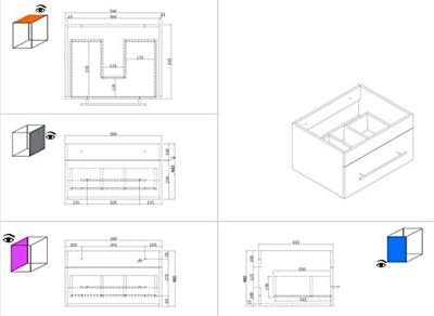 Wastafelkast Ivar Antraciet S