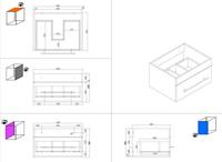 Wastafelkast Ivar Antraciet S - thumbnail