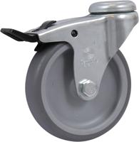 Zwenkwiel.+rem grijs 65kg boutg.100mm - thumbnail