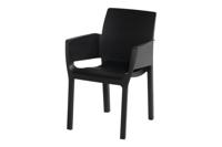 Hartman stapelstoel Evelyn - zwart - 84x60x55 cm - thumbnail