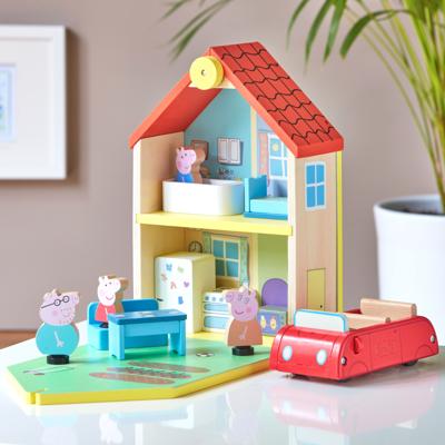 Peppa Pig - Wooden Dollhouse w. Figure and Furniture (20-00114)