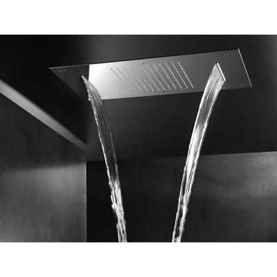 Hoofddouche Hotbath Mate Inbouw 70x38 cm Met Cascade Dualflow Geborsteld Nikkel