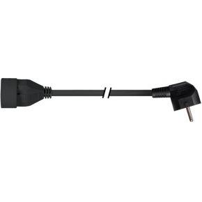 Verlengkabel 1.5 m 90 graden stekker zwart Velleman - Velleman Verlengkabel 1.5 m 90 graden stekker zwart Velleman - Velleman