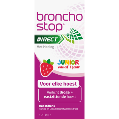 Bronchostop Direct met Honing Junior Hoestdrank Bronchostop Direct met Honing Junior Hoestdrank