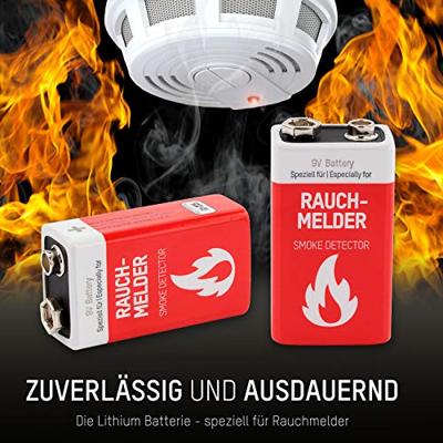 Ansmann 9v lithium voor rookmelder - thumbnail