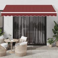 Luifel automatisch uittrekbaar 350x250 cm bordeauxrood - thumbnail