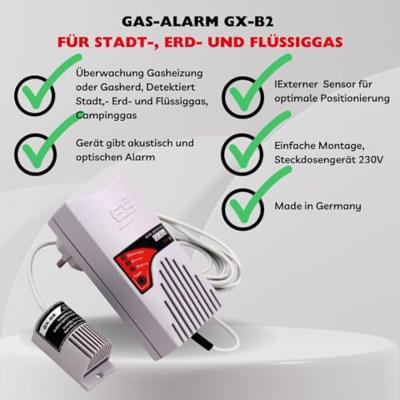 Schabus GX-B2pro ext. Sensor SE Gasmelder Met externe sensor werkt op het lichtnet, werkt via stopcontact Detectie van Ethanol, Methaan, Propaan Schabus GX-B2pro ext. Sensor SE Gasmelder Met externe sensor werkt op het lichtnet, werkt via stopcontact Detectie van Ethanol, Methaan, Propaan