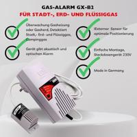 Schabus GX-B2pro ext. Sensor SE Gasmelder Met externe sensor werkt op het lichtnet, werkt via stopcontact Detectie van Ethanol, Methaan, Propaan - thumbnail