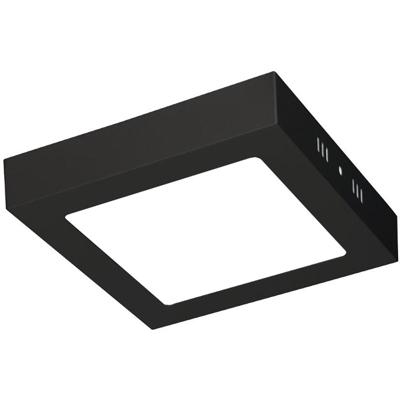 Vierkante LED Downlight 12W Mat Zwart 170mm - Helder Wit 6400K